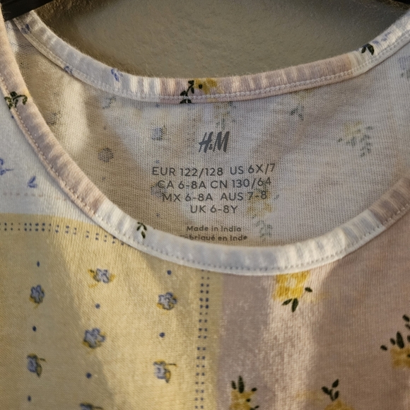 H&M Kids Patchwork Dress - Lavender, Mustard, Ivory - Picture 3 of 3